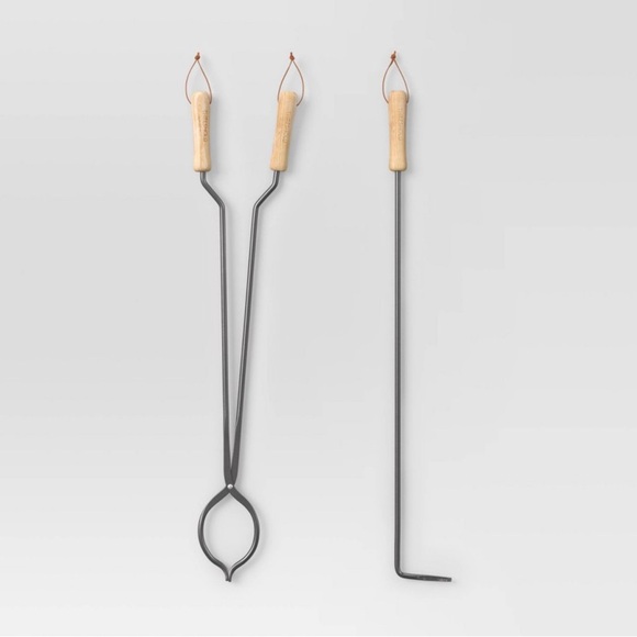 NWT Threshold 2pc Tongs and Fire Poker Tool Set - Picture 1 of 7
